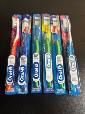 Oral-B Assorted Color Toothbrushes - Pack of 6. Sealed New.